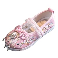 New Girls Handmade Hanfu Shoes Children Embroidered Shoes Shoes Baby Antique Costume Performance Shoes