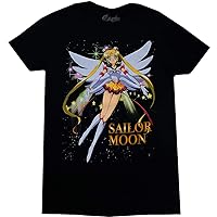 Great Eastern Entertainment Sailor Moon Stars Men's Eternal Sailor Moon T-Shirt, Black, Large