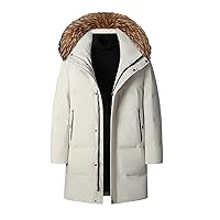 Men's Winter Jacket 90% White Duck Down Jacket Thickened Warm Fashionable Parka