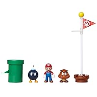 Super Mario Nintendo Acorn Plains 2.5” Figure Multipack Diorama Set with Accessories