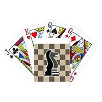 Checkerboard Knight Black Word Chess Poker Playing Magic Card Fun Board Game