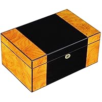 YANGPIN- Cedar Wood Portable Pine Large-Capacity Lightweight Travel Wooden Decorative Box (Color : Black, Size : 36cm*24cm*17cm) BMZDXJG-0 (Color : Black, Size : 36cm*24cm*17cm)
