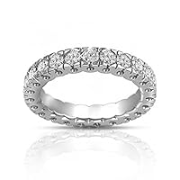 1.50 ct Round Cut Diamond Eternity Wedding Band Ring in Platinum
