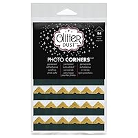 Therm O Web Glitter Dust Photo Corners, Gold