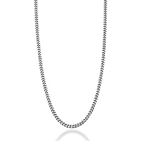 Italian Heavy 925 Sterling Silver Thick 3.5mm, 5mm, 7mm Curb Cuban Link Chain Necklace for Men Made in Italy