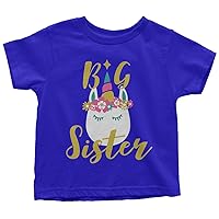 Threadrock Little Girls' Unicorn Big Sister Toddler T-Shirt