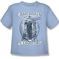 Three Stooges - Juvy Lanebrain Plumbing T-Shirt, Large (7), Light Blue