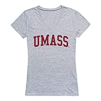 UMass University of Massachusetts Amherst Game Day Women's Tee T-Shirt Heather Grey Medium