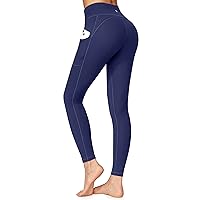 Ewedoos Women's Yoga Pants with Pockets - Leggings with Pockets, High Waist Tummy Control Non See-Through Workout Pants