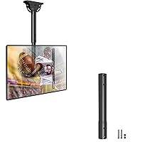 WALI Full Motion Ceiling TV Mount and 14.37 Inch Extended Mounting Pole