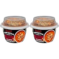 Campbell's Slow Kettle Style Creamy Tomato Soup With A Crunch, 7 oz Microwavable Cup (Case of 6) (Pack of 2)