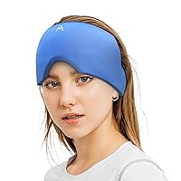 Mavogel Migraine Relief Cap - Fast Cooling Gel Headache Relief Cap, Ultra-Thick Gel Head Wrap for Prolonged Cold, Soothing Headache Ice Pack for Migraine Tension, Hangover & Stress Relief (Blue)