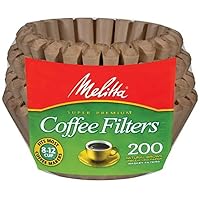 Melitta 62957 8 To 12 Cup Natural Brown Basket Coffee Filters 200 Count (Pack of 2)