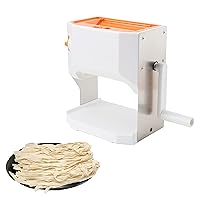 Multifunctional Pasta Maker Noodle Press Manual Dumpling Wrapping Machine with 4 Adjustable Thickness Setting Automatic to Create Your Own Delicious Spaghetti,White,23 * 32cm