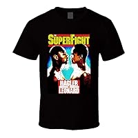Sugar Ray Leonard Vs Marvin Hagler Retro 80s Boxing Fight Poster T Shirt Black L