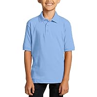 Youth Perfect Durable Short Sleeves Core Blend Jersey Knit Polo Shirt