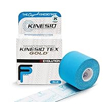 Kinesio Taping - Elastic Therapeutic Athletic Tape Tex Gold FP - Blue – 2 in. x 16.4 ft