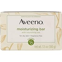 Moisturizing Bar with Natural Colloidal Oatmeal for Dry Skin, Fragrance Free, 3.5 Oz (2 Pack)