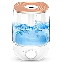 HLS 3.5L Cool Mist Humidifiers for Home Women,Top Fill Ultrasonic Air Humidifier for Bedroom 23dB Quiet Waterless Auto-Off,41 Hours Air Vaporizer Humidifier with 2 Mist Model for Office Large room