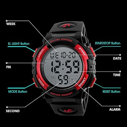 Misskt Kids Watch, Boys Sports Digital Waterproof Led Watches with Alarm Wrist Watches for Boy Girls Children Watch CW