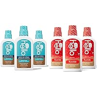 Hello Peace Out Plaque Antigingivitis Alcohol Free Mouthwash Pack of 3, Hello Kids Wild Strawberry Natural Flavor Anticavity Fluoride Rinse Pack of 3