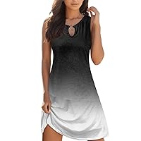 Black Dresses for Women Cocktail Sexy,Women Plus Size Vintage Bohemian Daily Summer Casual Sleeveless Pullover