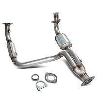 DNA MOTORING Factory Style Catalytic Converter Exhaust Y-Pipe ReplacementCompatible with 02-05 Escalade Avalanche 1500 4.3 4.8 5.3L, OEM-CONV-001