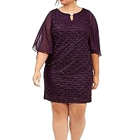 Connected Apparel Womens Plus Sequin Party Cocktail and Party Dress