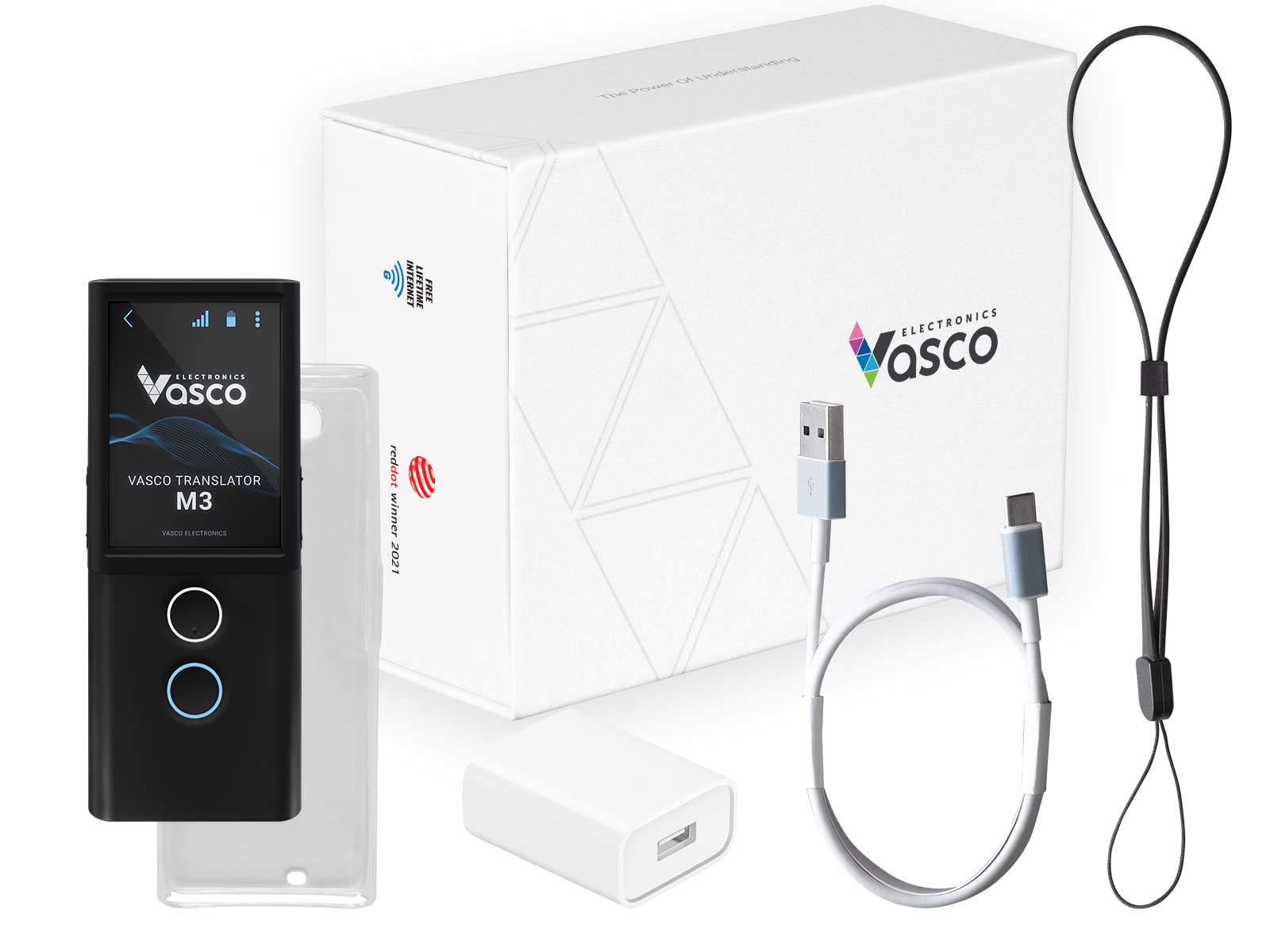 Vasco M3 Language Translator Device | The Only Translator with Free and Unlimited Internet in 200 Countries | Photo Translation | European Brand