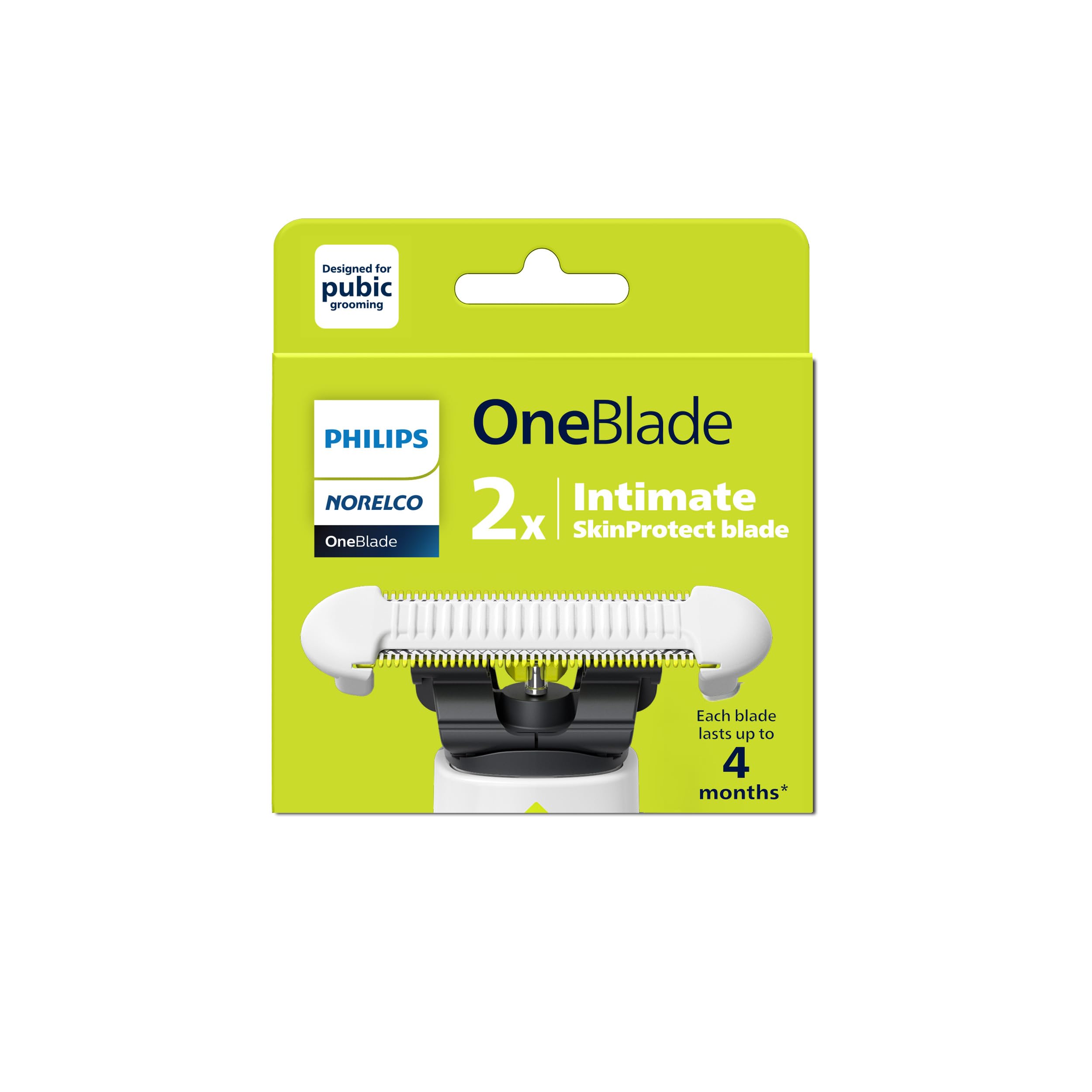 Philips Norelco OneBlade Intimate Replacement Blade 2 pack, QP229/80