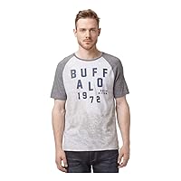 Buffalo David Bitton Mens Nabeach Graphic T-Shirt, Grey, Small