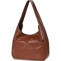 WantGor Faux Leather Tote Bag, Shoulder Bags for Women Work Hobo Handbag Vegan Leather Travel Purses Big Capacity Clutch