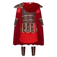 LMYOVE Kids Warrior Costume, Halloween Boys Roman Soldier Gladiator Viking Medieval Historical Role Playing Party 4-11Y