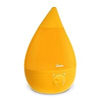 Crane Ultrasonic Cool Mist Humidifier for Bedroom, Baby Nursery, Kids Room, Plants, or Office, Large 1 Gallon Tank, Filter Optional, Orange