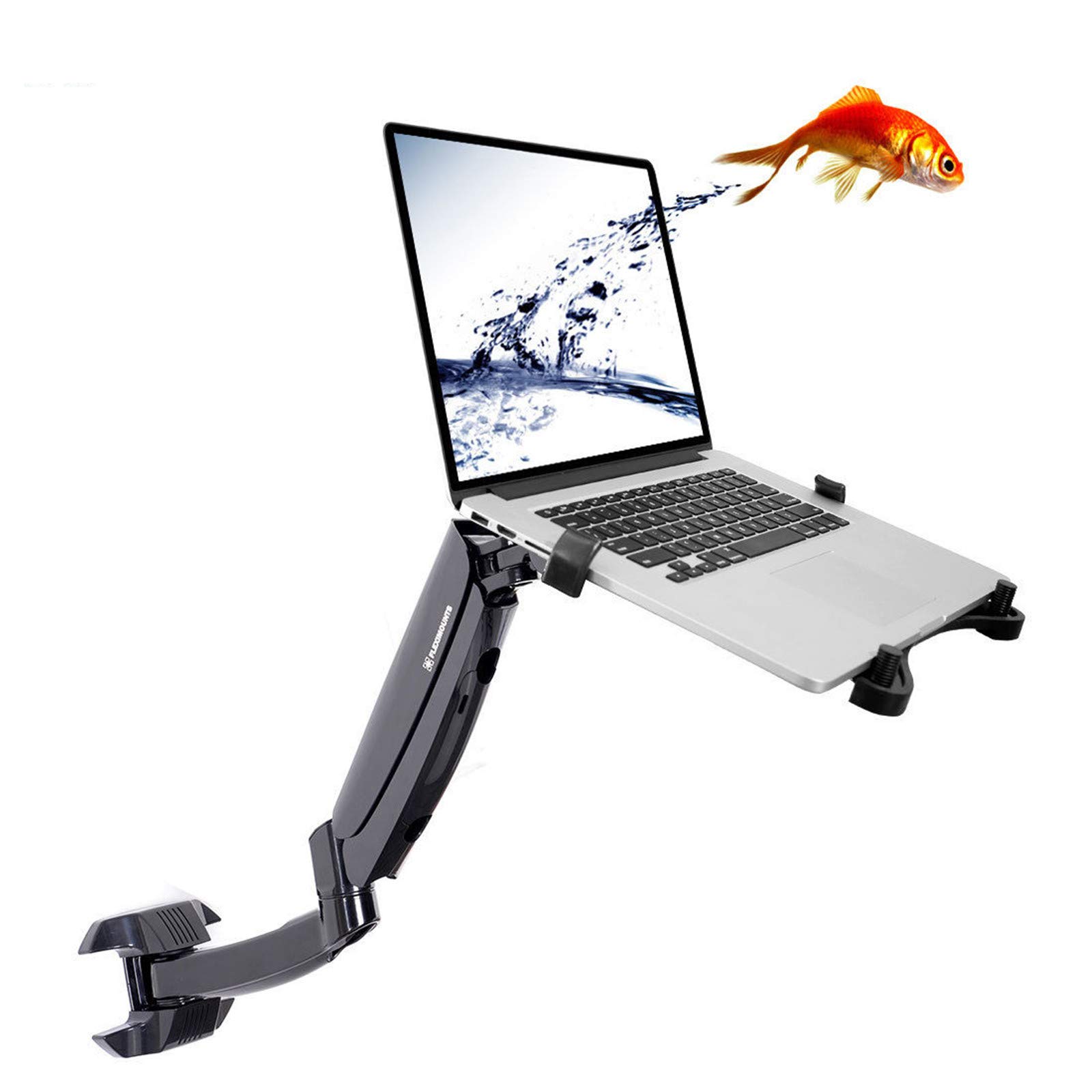 Fleximounts M10 Laptop Wall Mount 2 in 1 LCD arm for 11-17.3 inch Laptop, Notebook Tray Included or 10-24 inch Computer LCDs for Dental Clinic