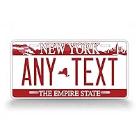 Customized Red New York Falls Auto Tag Custom Text Personalized NY License Plate