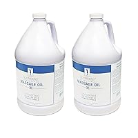Master Massage - Organic, Unscented, Vitamin-Rich and Water-Soluble Massage Oil - 2 Gallon Bottle Per Pack