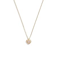 COACH Womens Heart Pendant Necklace