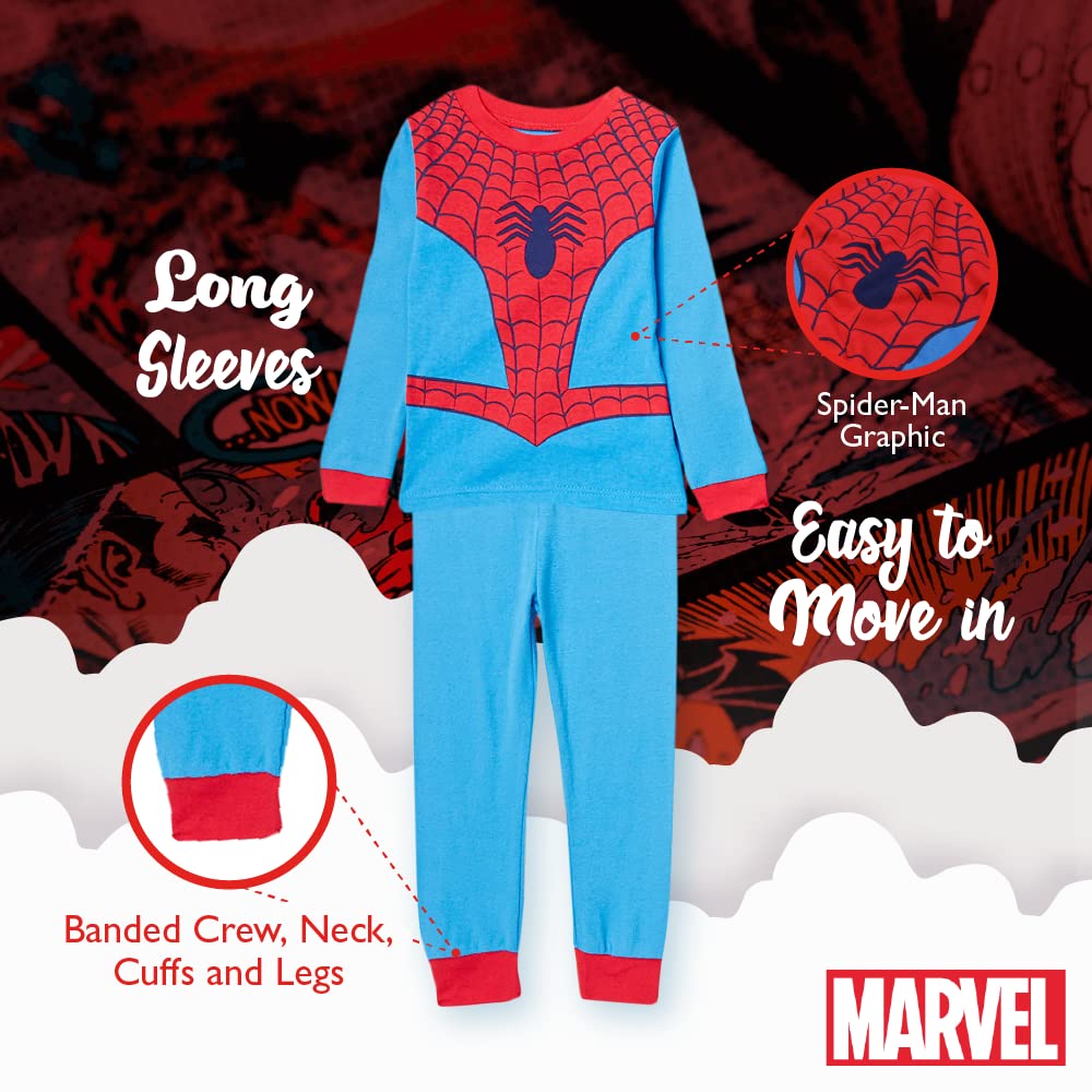 Marvel Boys' The Avengers 6-Piece Snug-Fit Cotton Pajamas Set