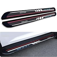 2 pcs fit for Chevrolet Tracker 2019-2024 Side Step Double Running Boards Aluminum Nerf Bars (with Brackets)