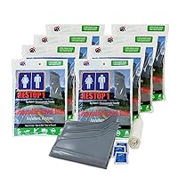 1: Portable Toilet Waste Bags for Liquids Only with Toilet Paper and Wet Wipes (Leak Proof Urinal Bags) - Pack of 8 (Each pack contains 3 urinal bags)