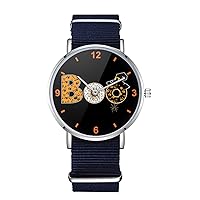 Boo Design Nylon Watch for Men and Women, Halloween Theme Wristwatch