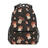 ALAZA Vintage Mushroom Hearts Backpack for Women Men,Travel Trip Casual Daypack College Bookbag Laptop Bag Work Business Shoulder Bag Fit for 14 Inch Laptop