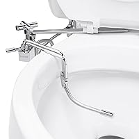SMB-15 Side Mounted Manual Bidet Attachment for Toilet Seats with Adjustable Sprayer and Water Pressure, Thin Profile, Chrome