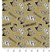 University of Central Florida Cotton Fabric with New Tone ON Tone Design Newest Pattern
