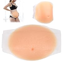 Fake Pregnancy Belly, Artificial Silicone Pregnant Belly Photography Actor Performance Prop False Belly Baby Fake Pregnancy Bump with Straps (2-4 Months)