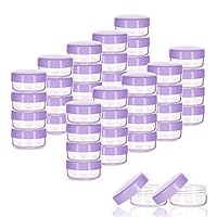 3 Gram Containers with Lids, Tiny Sample Containers, Cosmetic Sample Jars, Bpa Free Lip Balm Containers for Makeup, Lotion, Eye Shadow, Powder, 3 ML Mini Containers with Lids