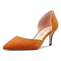 Castamere Women Stiletto Mid Heel Pointed Toe Pumps Two-Piece Slip-on Office Classic 2.4 Inches Heels