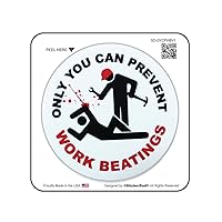 (3 Pack) ONLY You CAN Prevent Work Beatings - Full Color Printed - (Size: 2