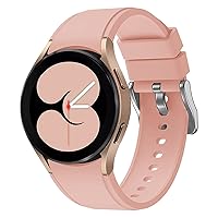 20MM Silicone Watchband for Samsung Galaxy Watch4 Classic 42 46/Watch 4 40 44MM Original Band Strap Wristband Bracelet (Color : Pink, Size : Watch4 Classic 46mm)